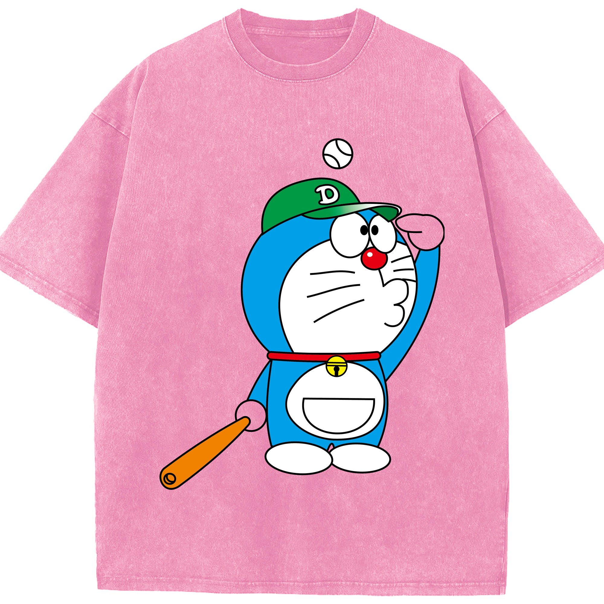 （画像用） ドラえもん Doraemon 綿100% ヴィンテージ風 半袖Tシャツ（フロントプリント）